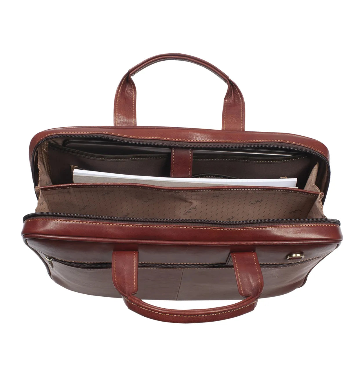 Tony Perotti 1 Compartment Laptop Bag, Dark Brown