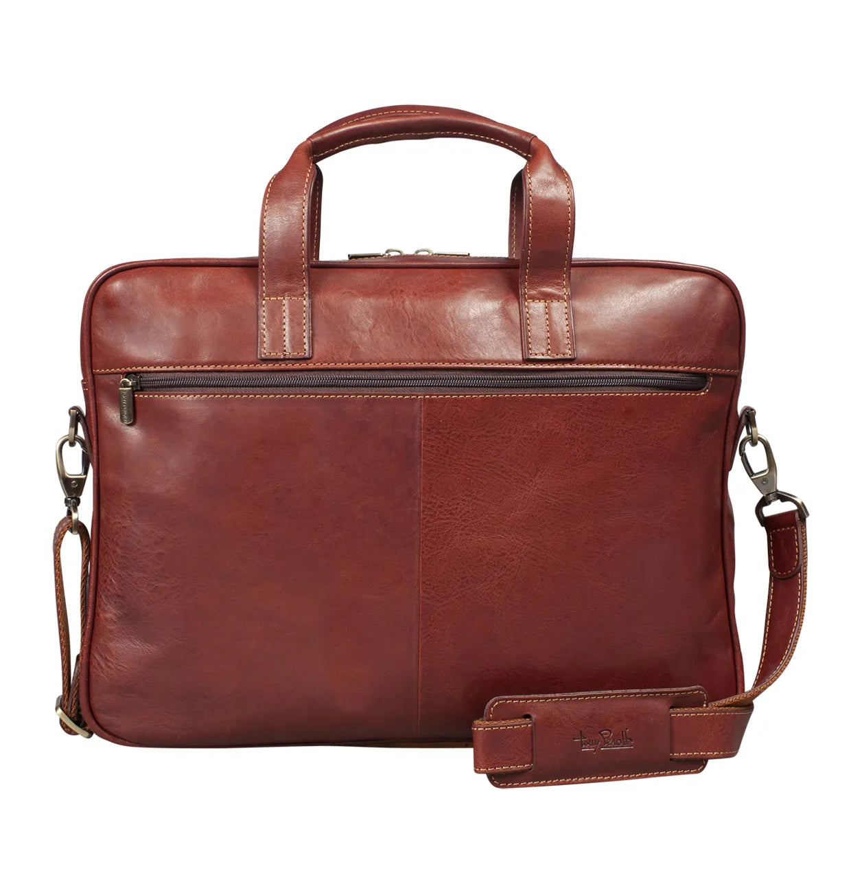 Tony Perotti 1 Compartment Laptop Bag, Dark Brown