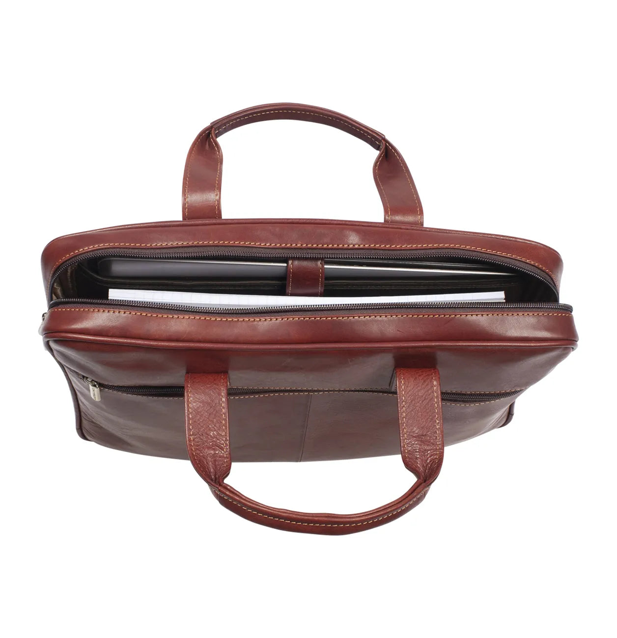 Tony Perotti 1 Compartment Laptop Bag, Dark Brown