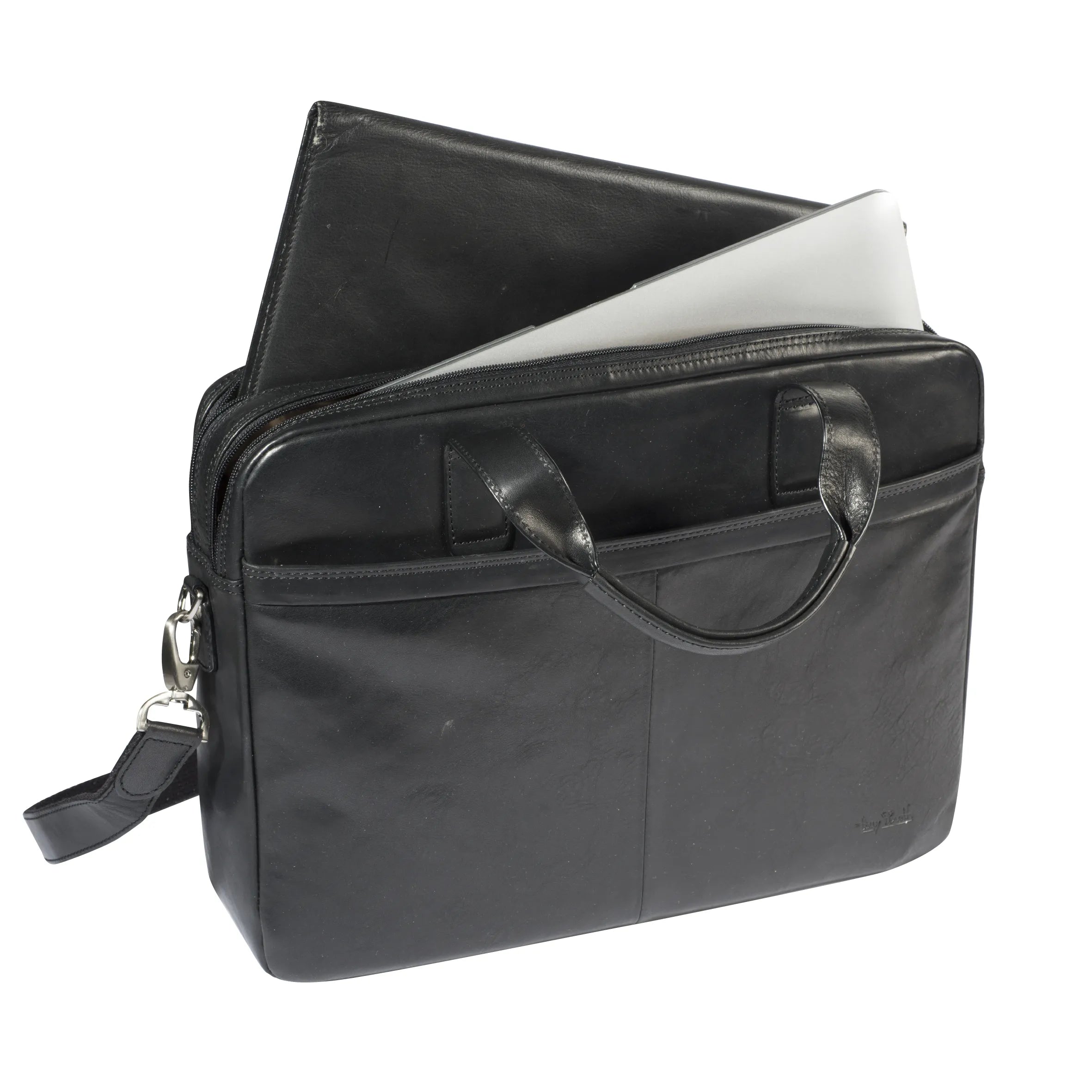 Tony Perotti 2 Compartment Laptop Briefcase, Black