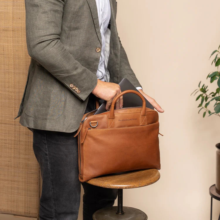 The Chesterfield Brand Tilbury Datorväska, Cognac
