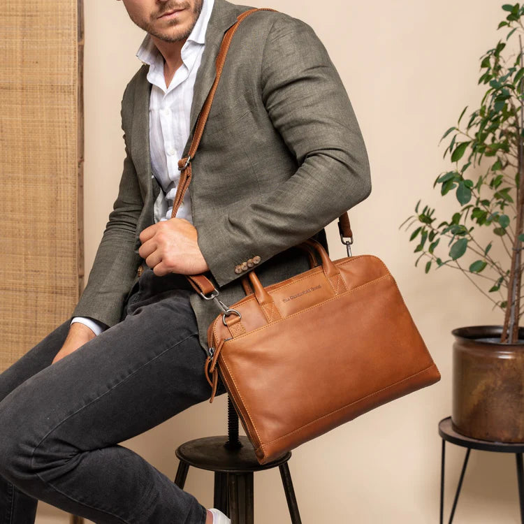 The Chesterfield Brand Tilbury Datorväska, Cognac