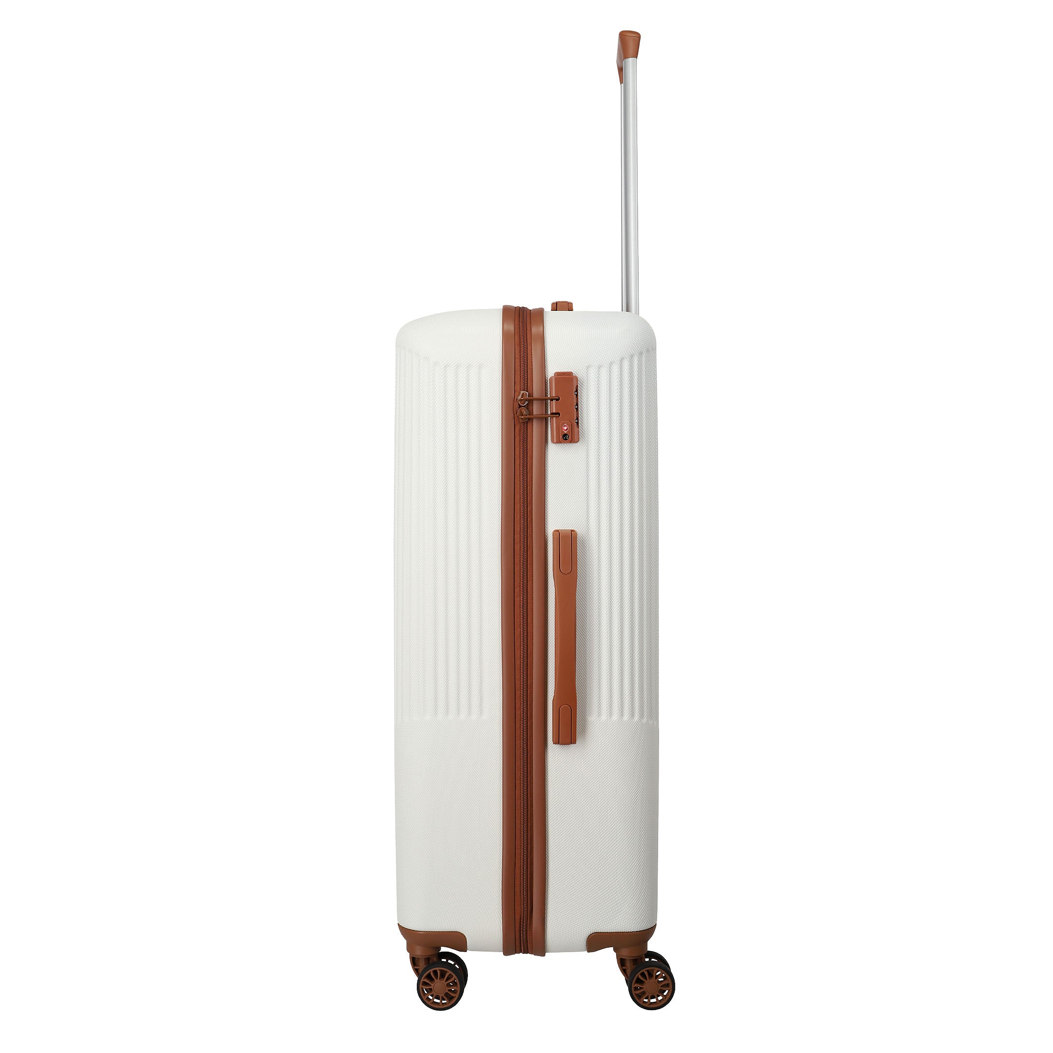 Travelite Bali Trolley Set 55 cm + 67 cm + 77 cm, White/Cognac