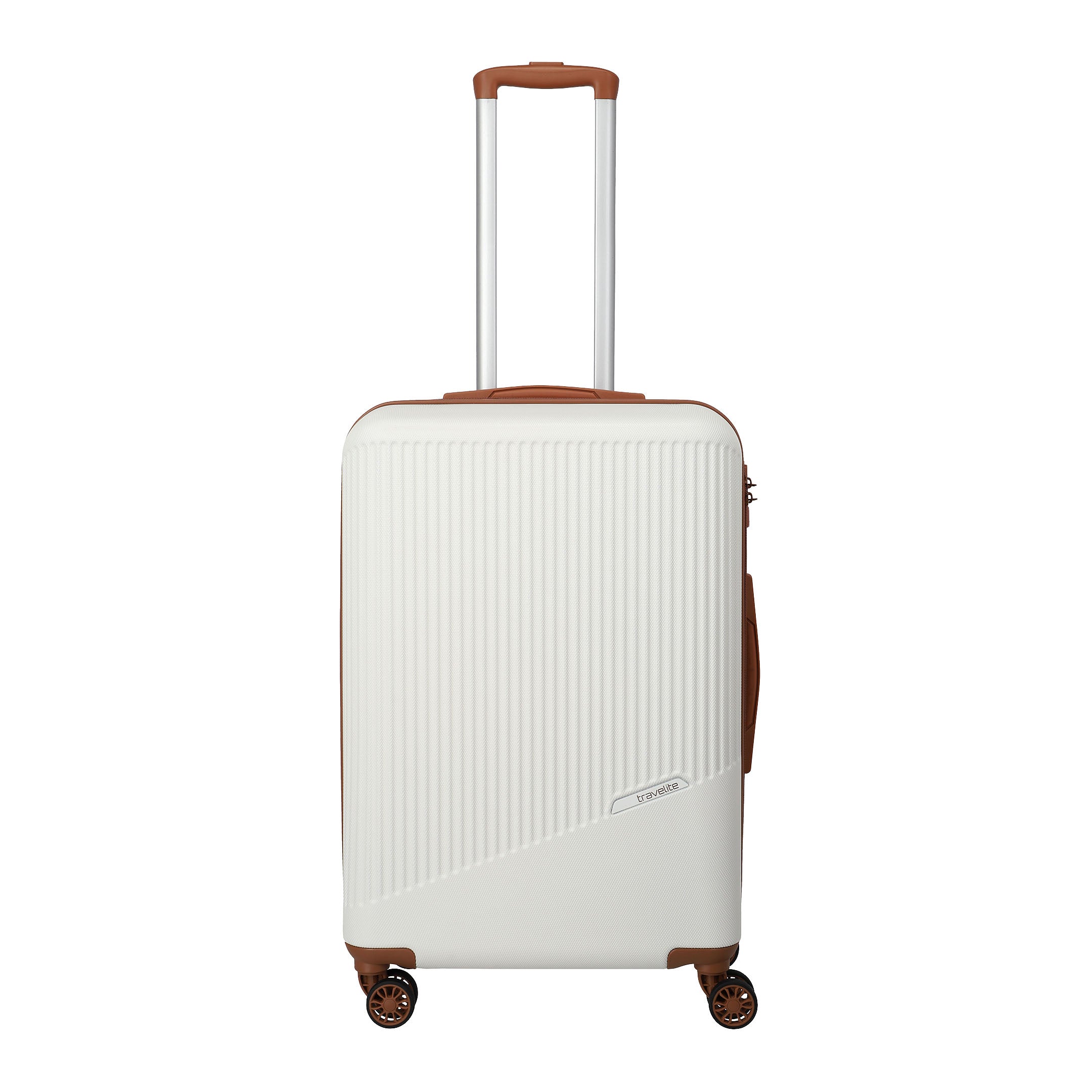 Travelite Bali Trolley Set 55 cm + 67 cm + 77 cm, White/Cognac