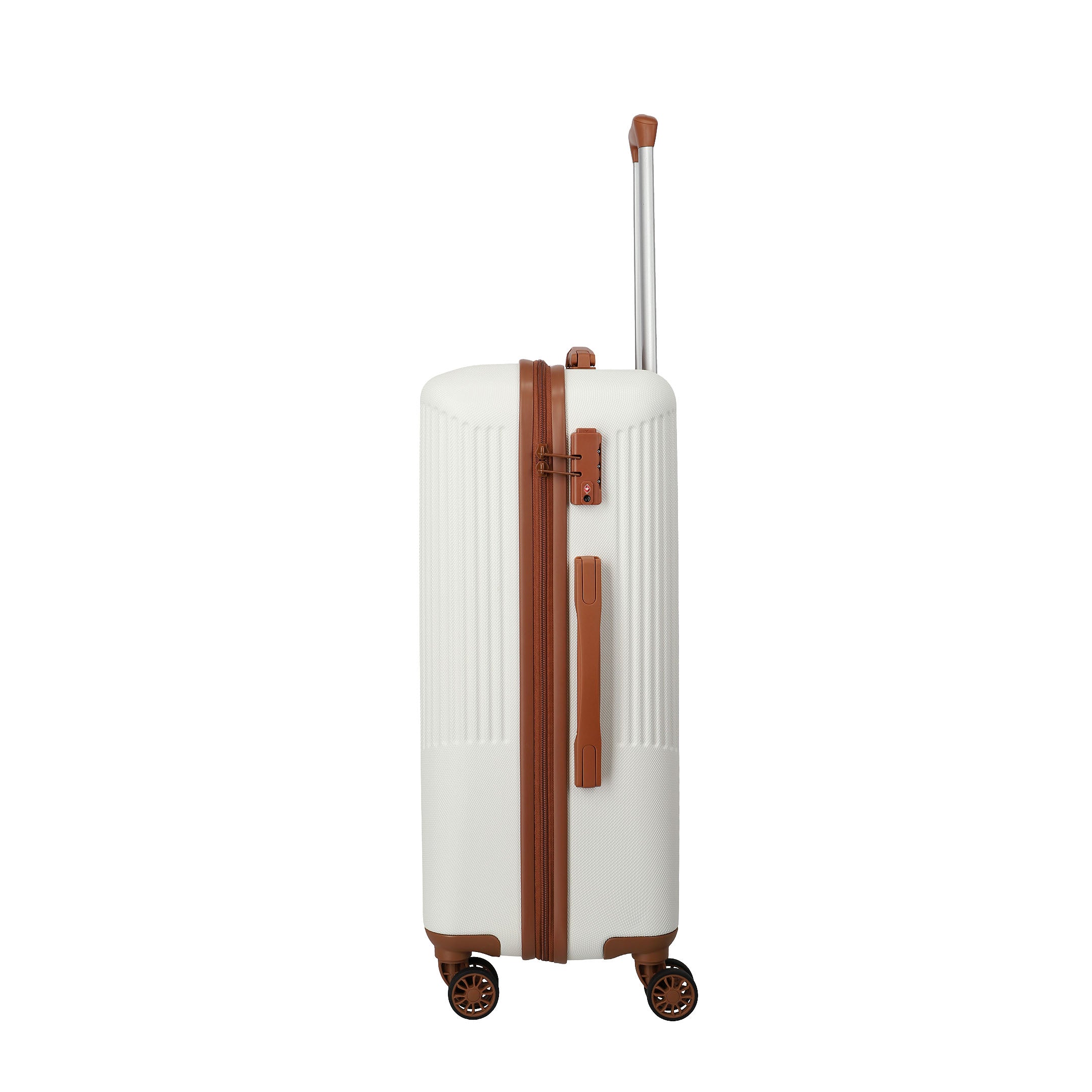 Travelite Bali Trolley Set 55 cm + 67 cm + 77 cm, White/Cognac