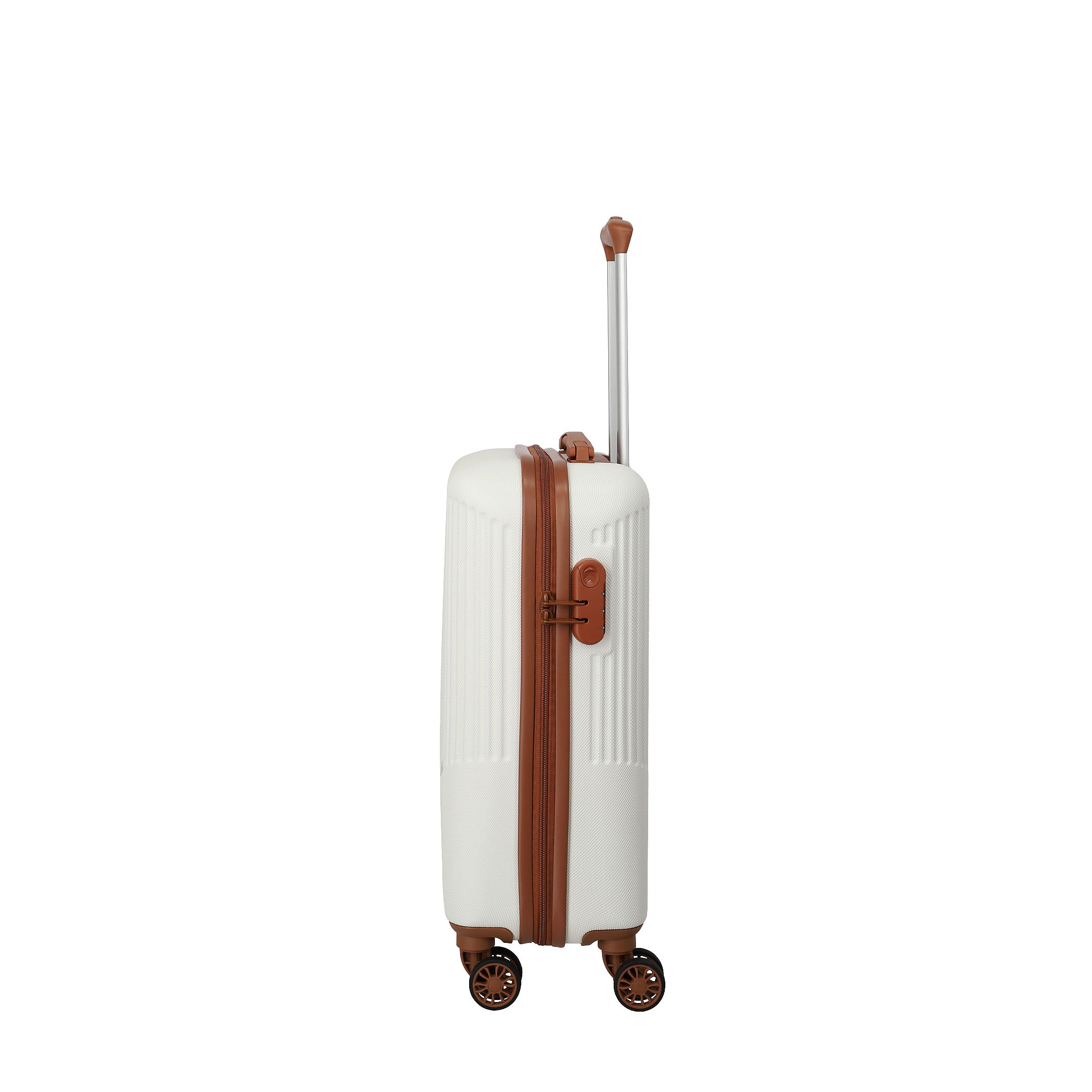 Travelite Bali Trolley Set 55 cm + 67 cm + 77 cm, White/Cognac