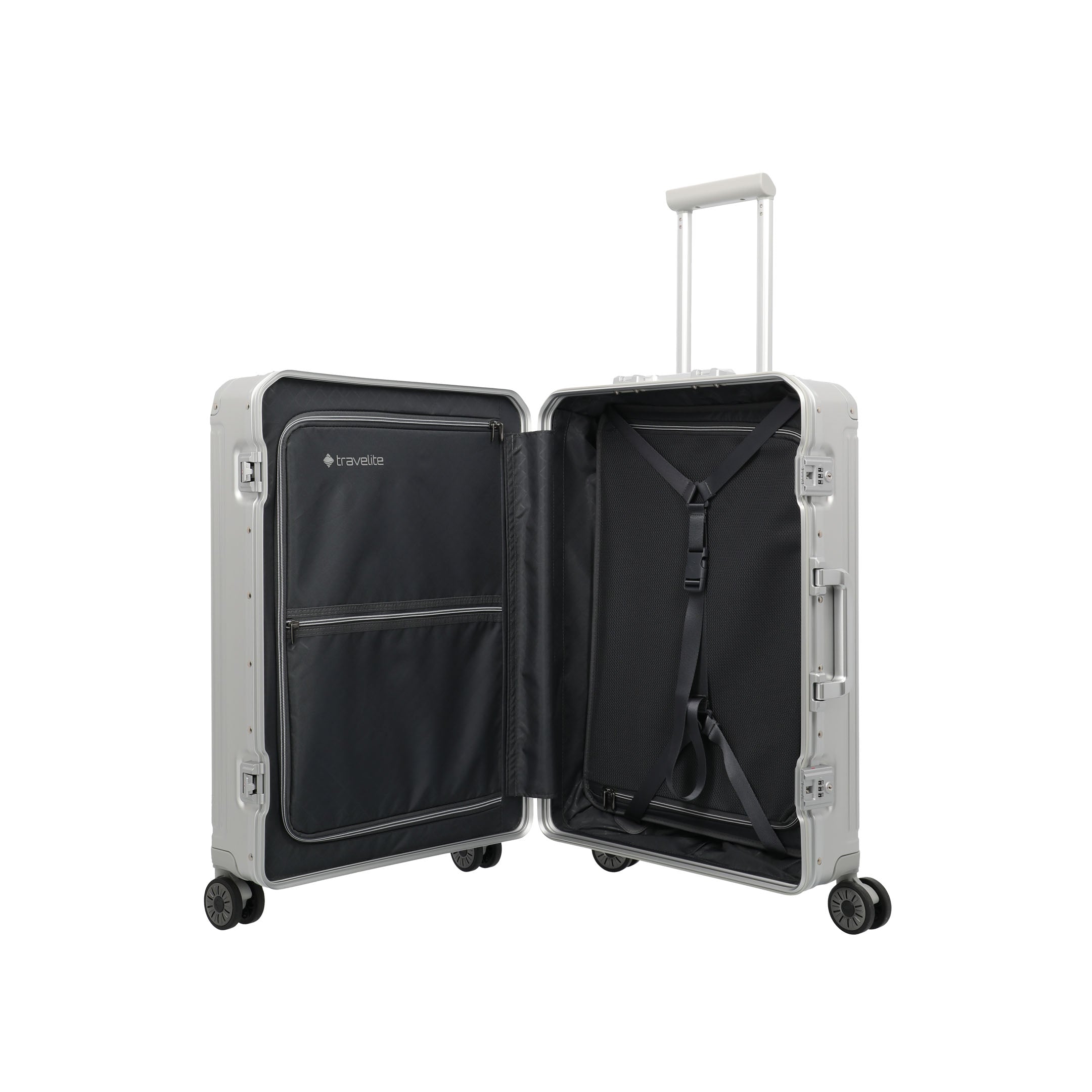 Travelite Next Trolley M Resväska 67 cm, Silver