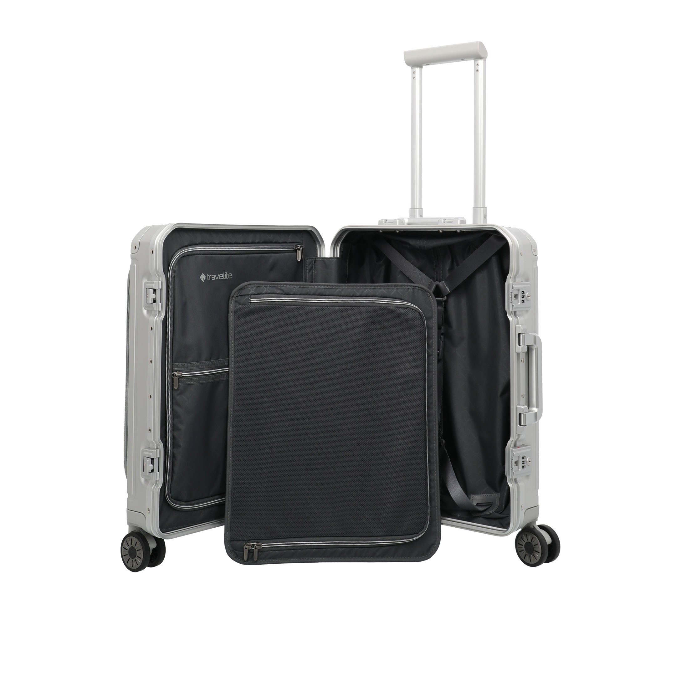 Travelite Next Trolley S+ Resväska 55 cm, Silver
