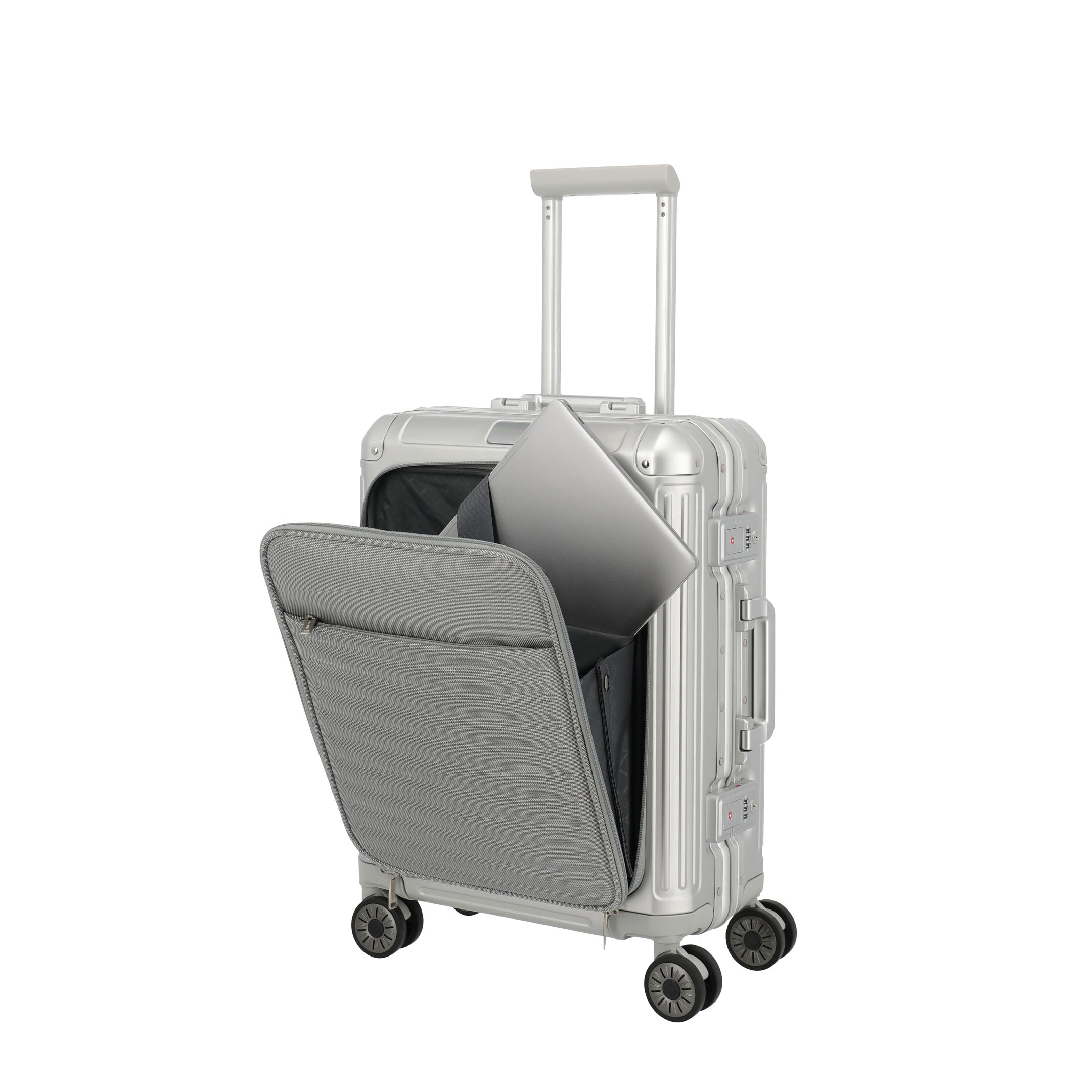 Travelite Next Trolley S+ Resväska 55 cm, Silver
