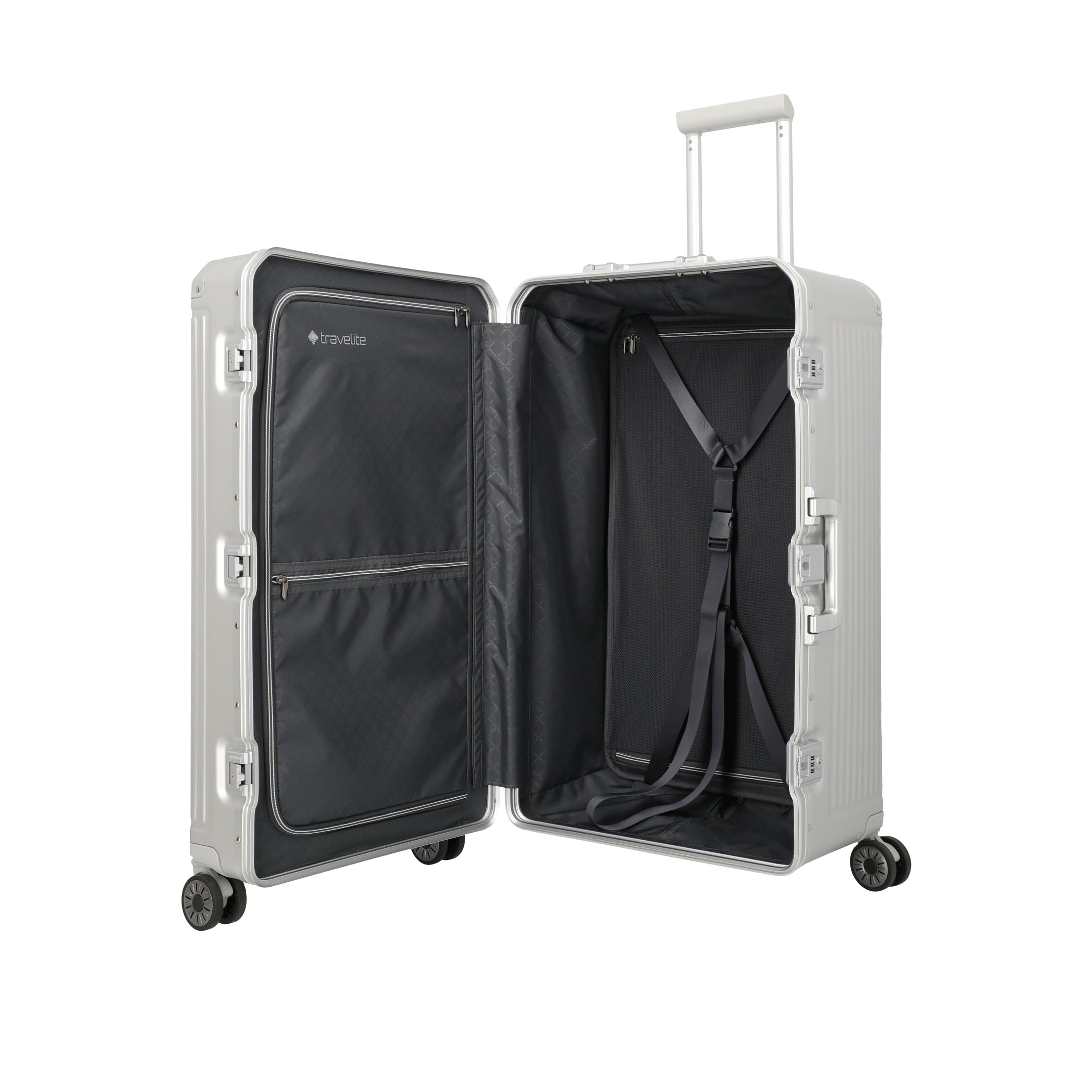 Travelite Next Trunk L Koffert 76 cm, Silver