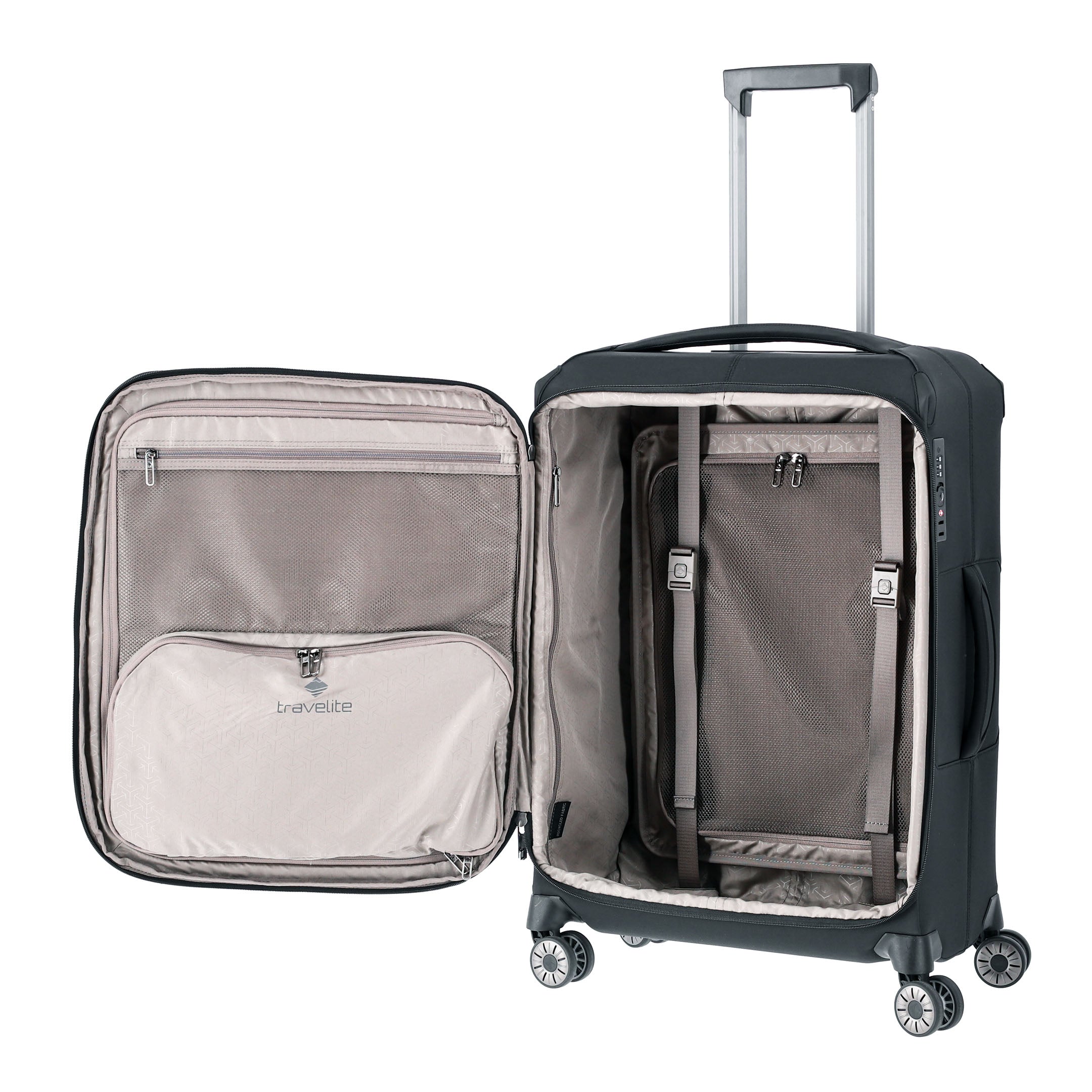 Travelite Priima Trolley M Expanderbar Resväska 68 cm, Black