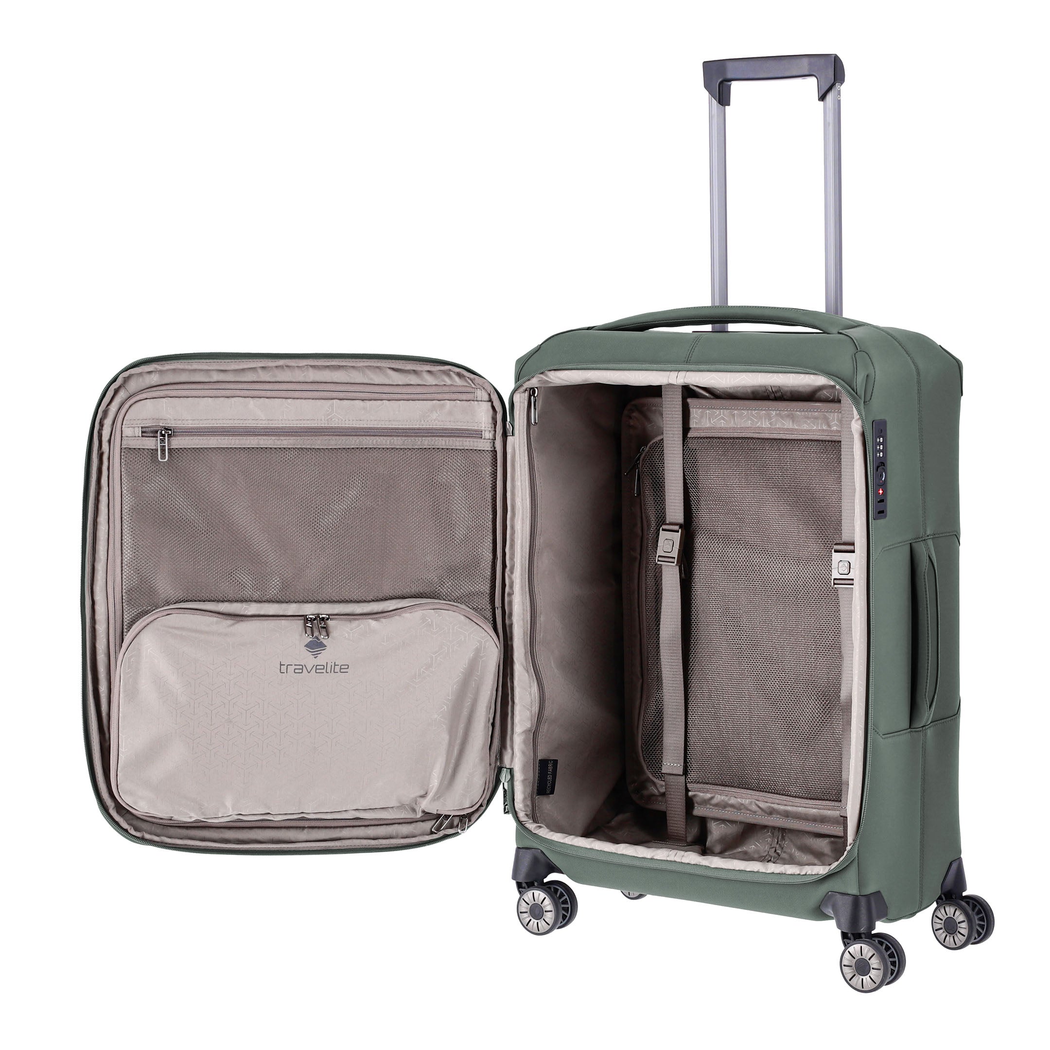 Travelite Priima Trolley M Expanderbar Resväska 68 cm, Olive