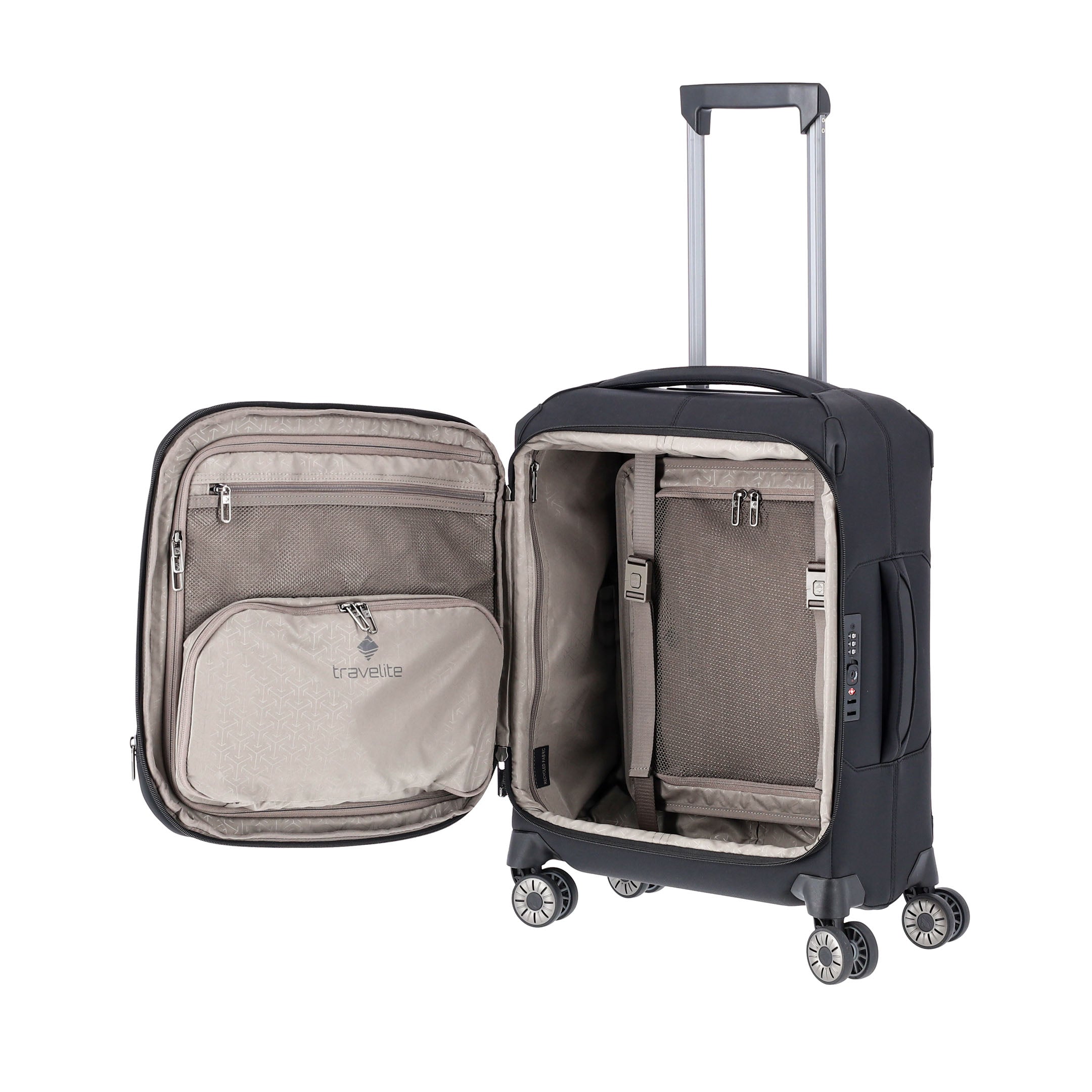 Travelite Priima Trolley S Expanderbar Resväska 55 cm, Black