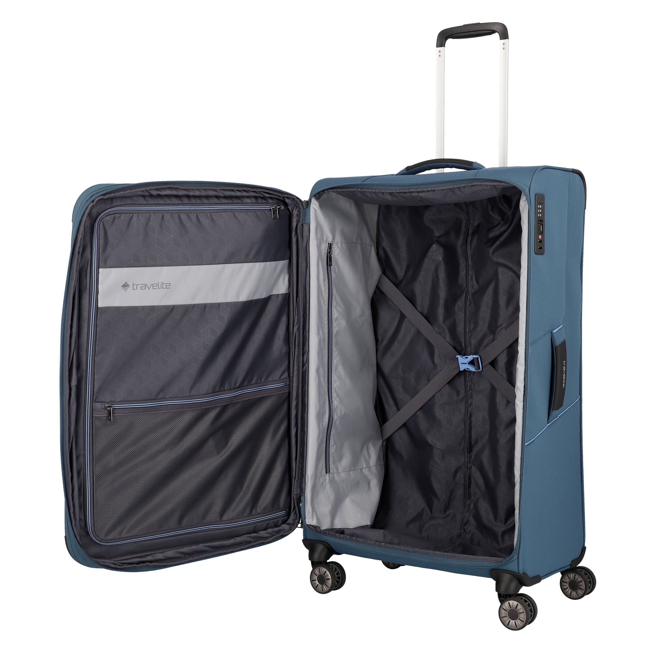 Travelite Skaii Trolley L Expanderbar Resväska 78 cm, Blue