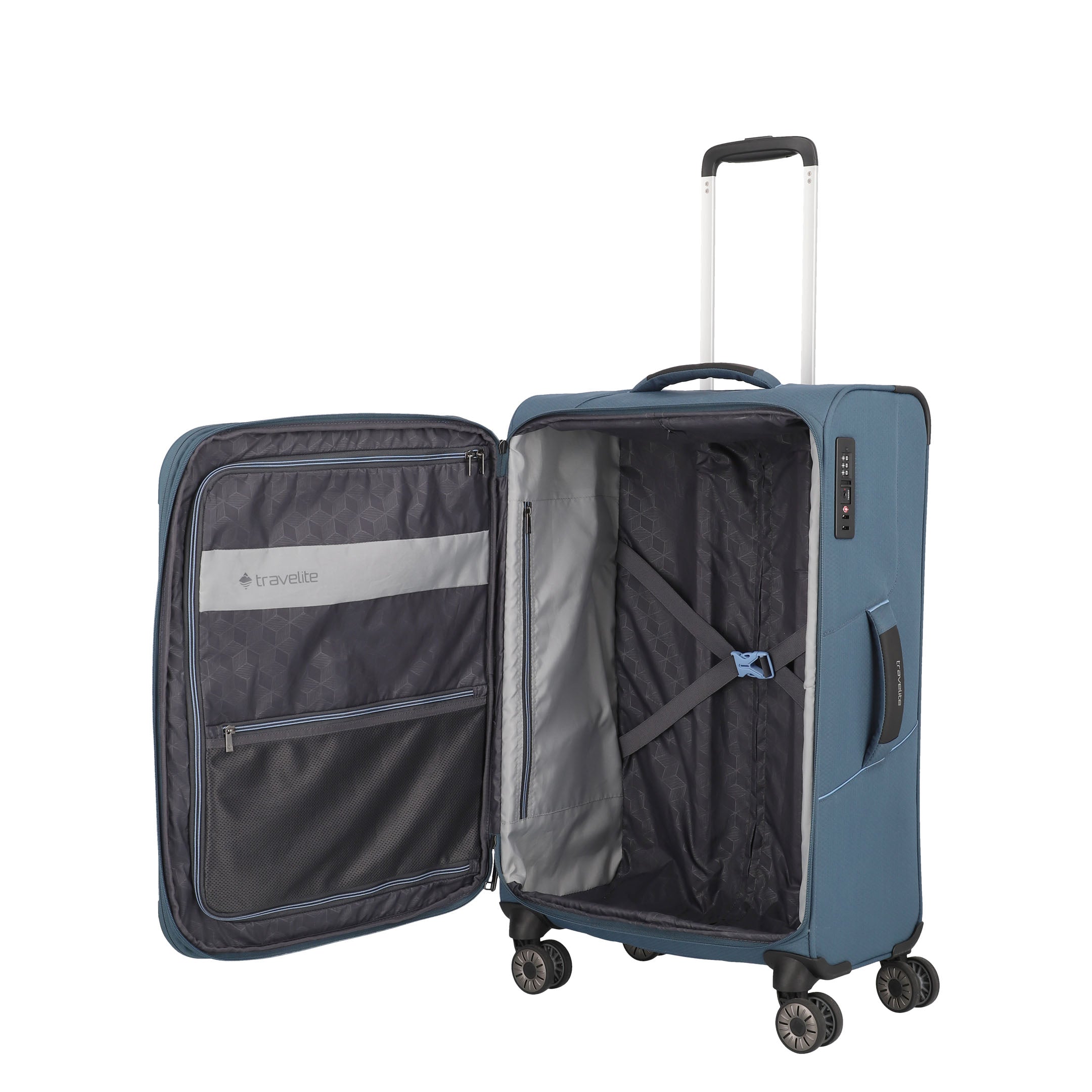 Travelite Skaii Trolley M Expanderbar Resväska 67 cm, Blue