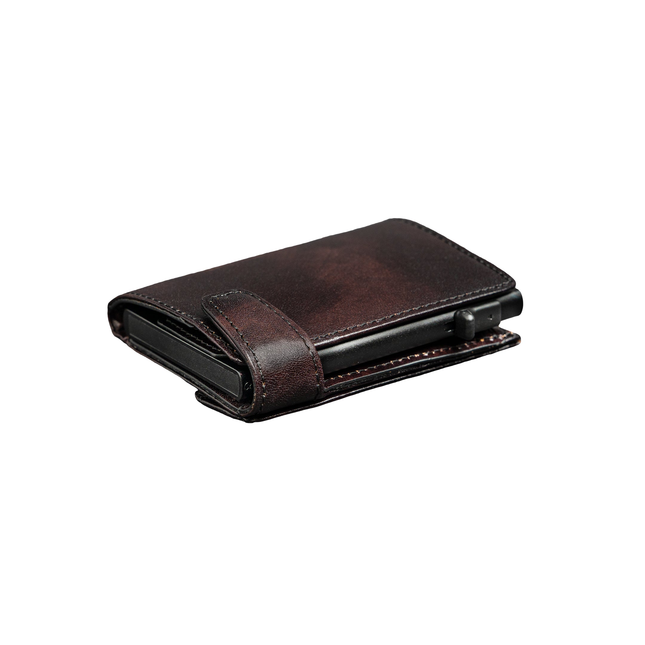 Tony Perotti Furbo Van Gogh Cardholder with Banknote and Coin Pocket, Black