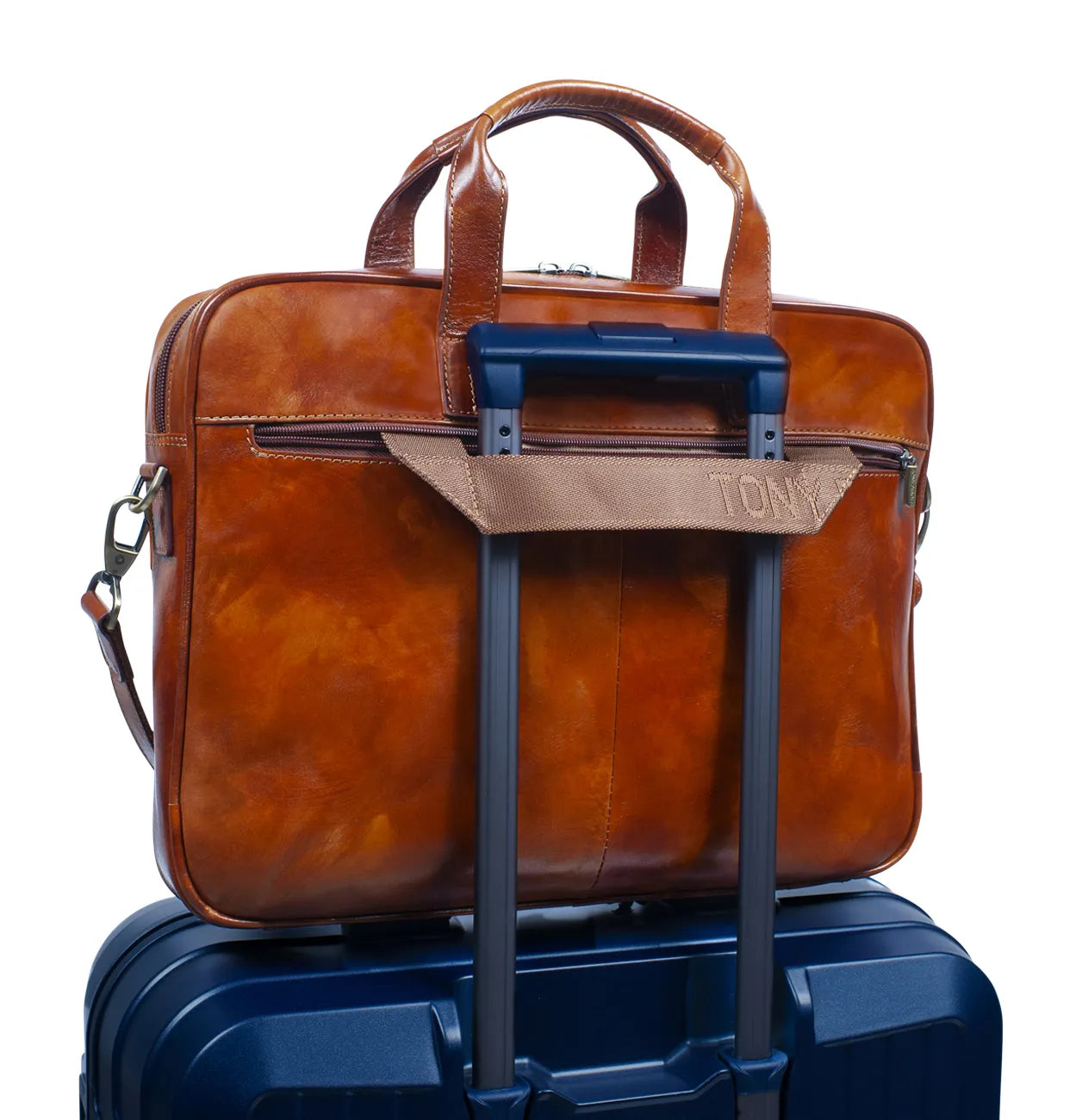 Tony Perotti 1 compartment Laptop Bag Van Gogh, Cognac