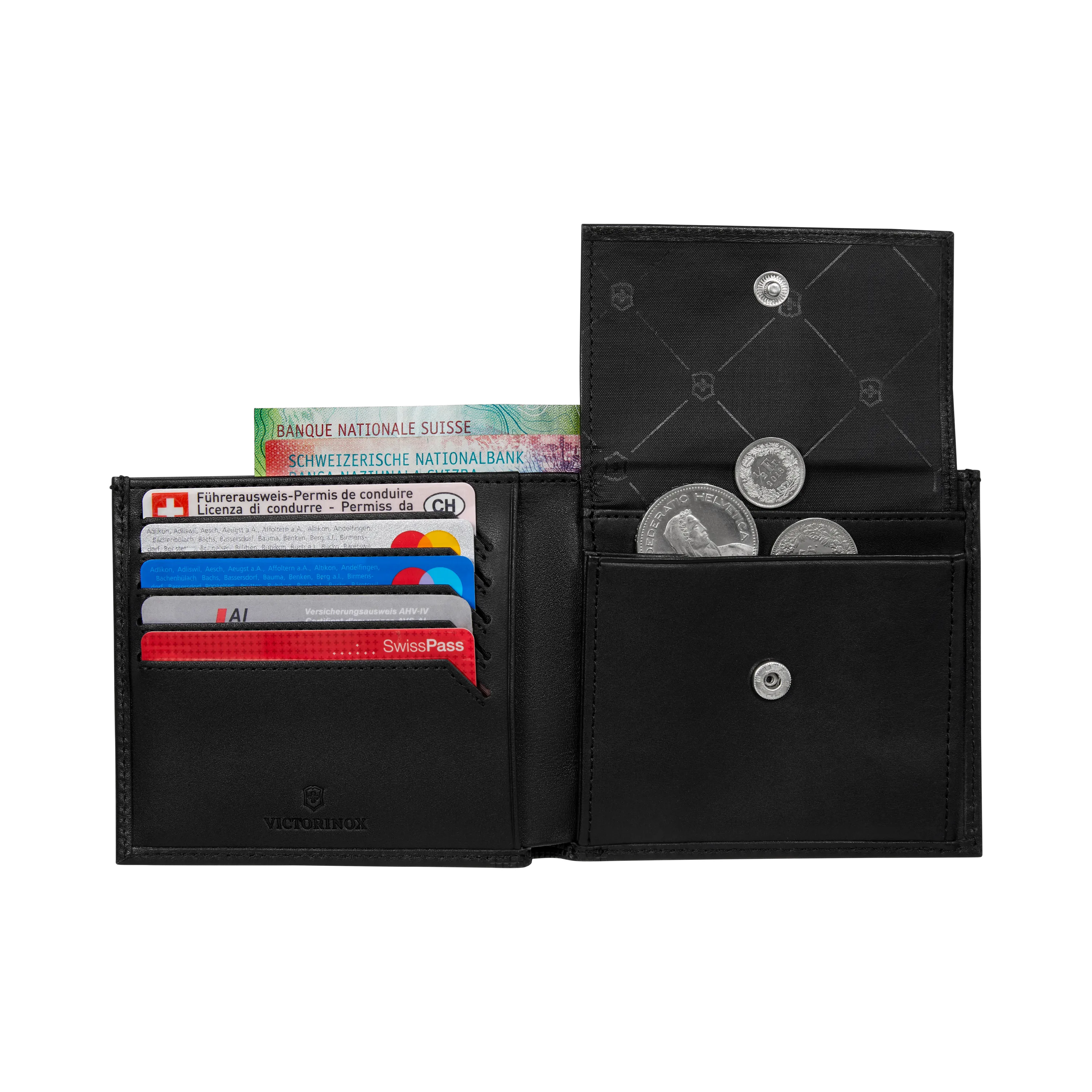 Victorinox Altius Alox, Deluxe Bi-Fold Wallet, Black