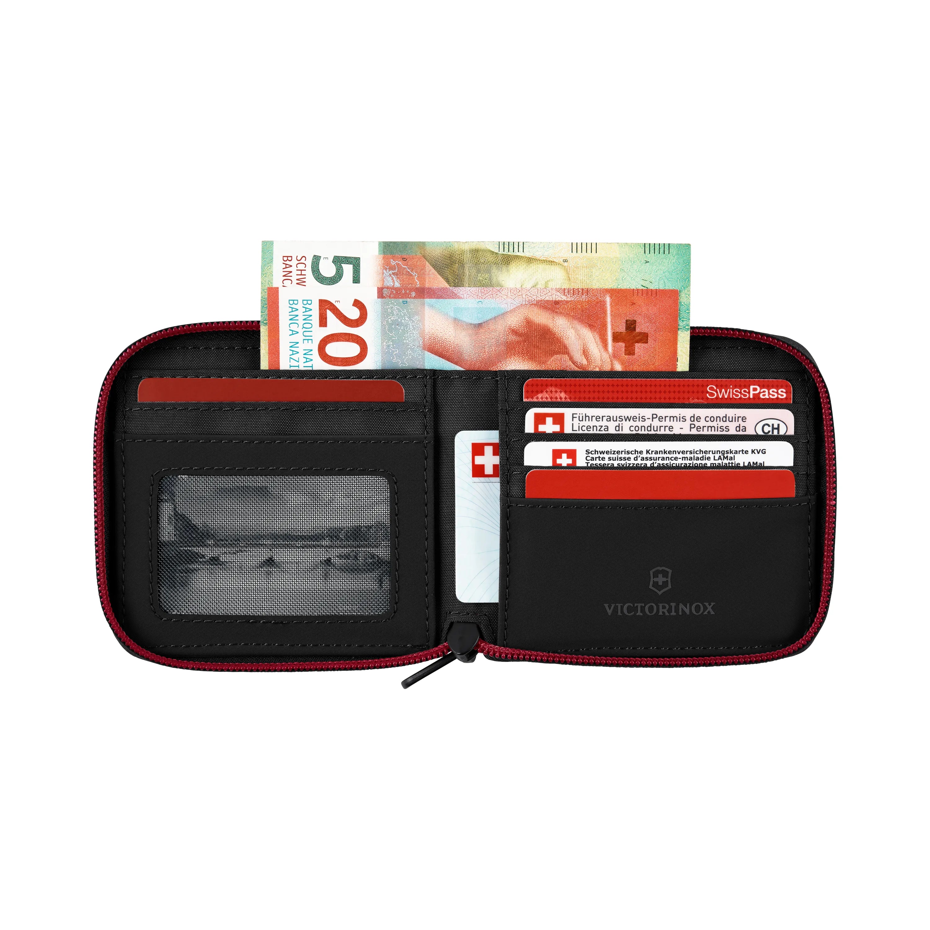 Victorinox Travel Essentials, Zip-Around Wallet, Black
